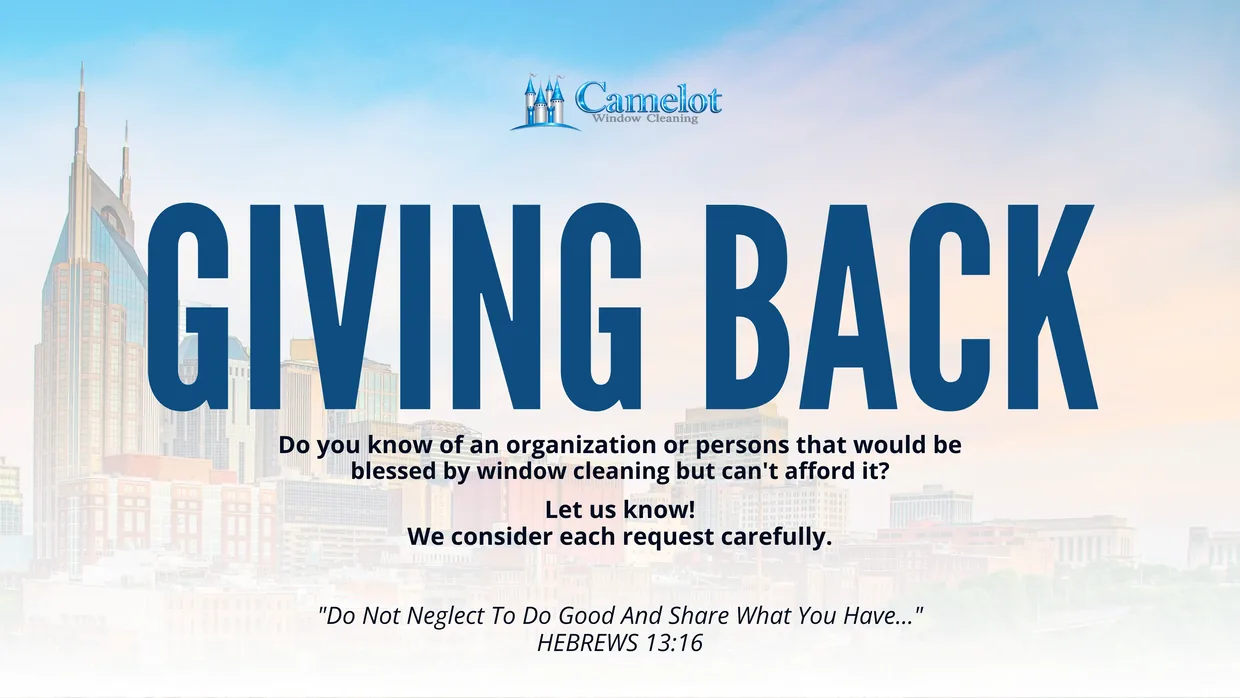 Camelot Window Cleaning charity work in Nashville